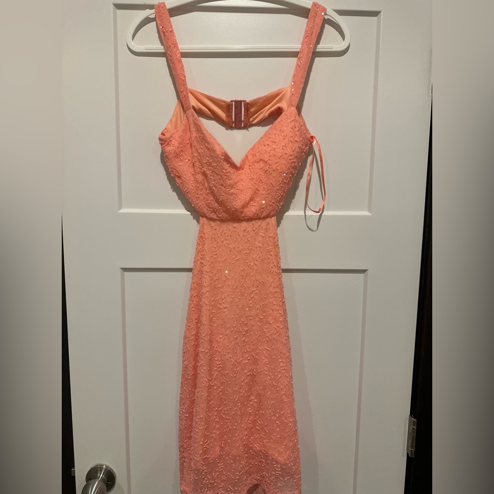 Windsor Coral sparkly dress